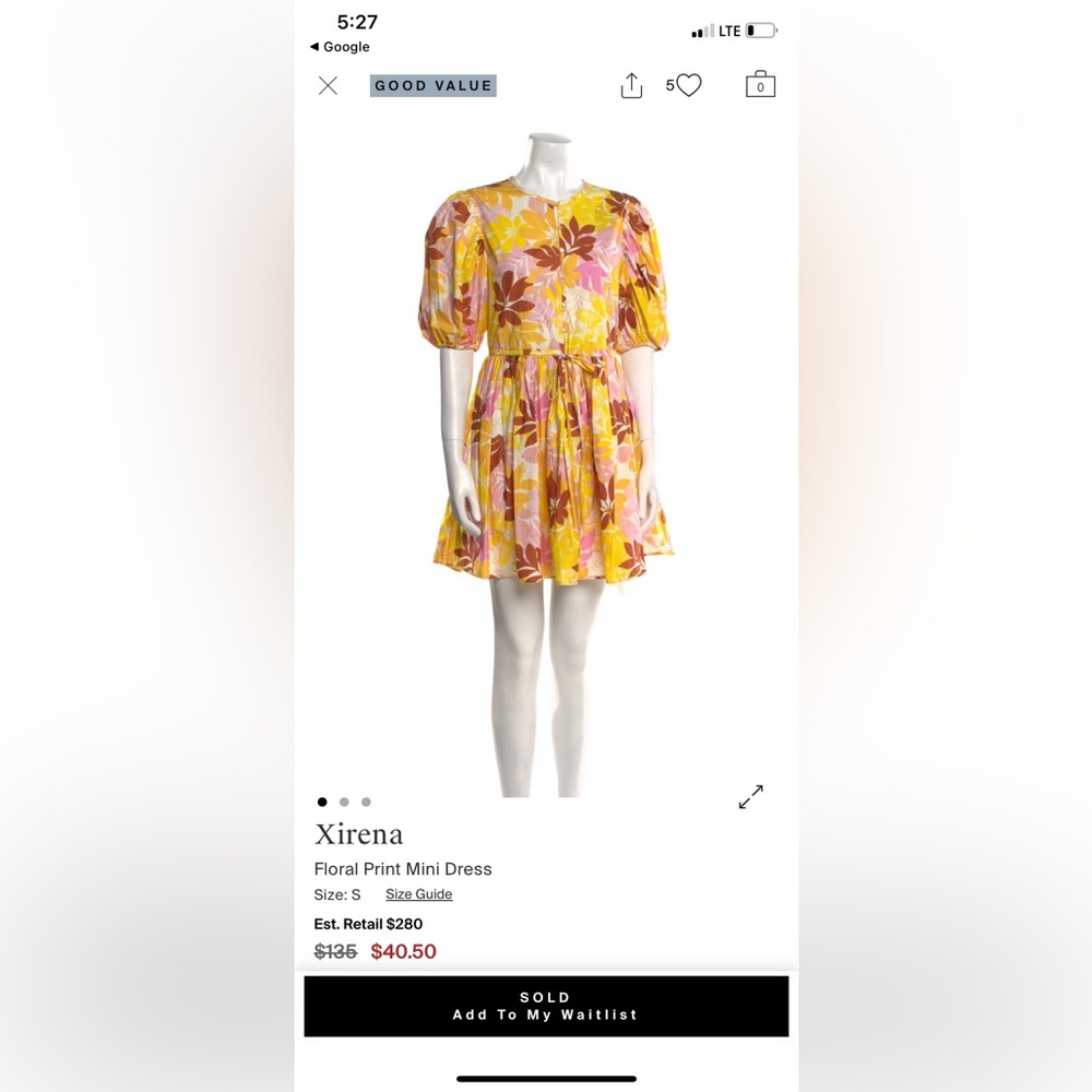 Xirena aurie cotton‎ puff sleeve mini dress - Picture 4 of 5